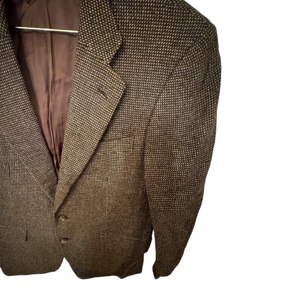Neiman Marcus Ermenegildo‎ Zegna Dark Brown Tweed Blazer